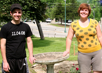 Sean McClain and Jessica Farmer are founders of the UMKC community garden.