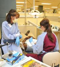 UMKC AEP students got some hands-on experience into both the classroom and clinical life of a UMKC dental school student.