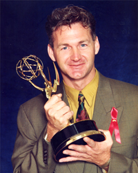 Douglas Enderle and his Emmy.