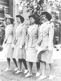 Members of Kansas City's General Hospital Cadet Nurse Corps training program, circa 1943-1945. The program was affiliated with the University of Kansas City's (now UMKC) nursing education program.
