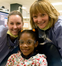 Virtually all of the school's students and clinical faculty were on hand to care for patients.