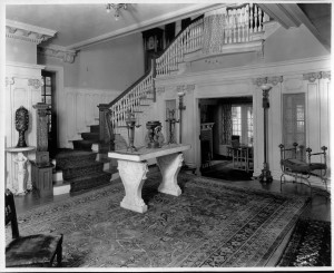 Front entry hall of Tureman House with original furniture.  House later because Toy and Miniatrue museum.  UMKC Campus.