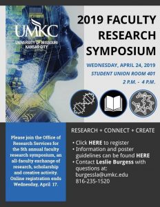 2019 Faculty Research Symposium flyer
