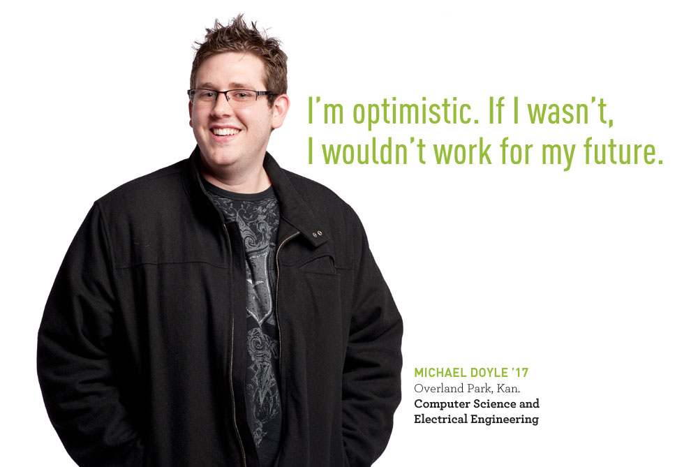 Michael Doyle says 'I'm optimistic. If I wasn't, I wouldn't work for myself.'