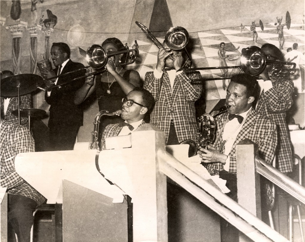 Melba Liston performs with Dizzy Gillespie's Big Band. Photo Courtesy: The Charlie Menees Collection, LaBudde Special Collections.