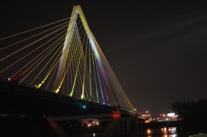 The Kit Bond Bridge showing its Pride