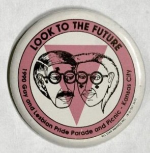 One of two button designs for Pride 1990