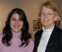 Jennie Nielsen, A&S senior and scholarship recipient, with Karen Vorst, Dean of the College of Arts & Sciences. 