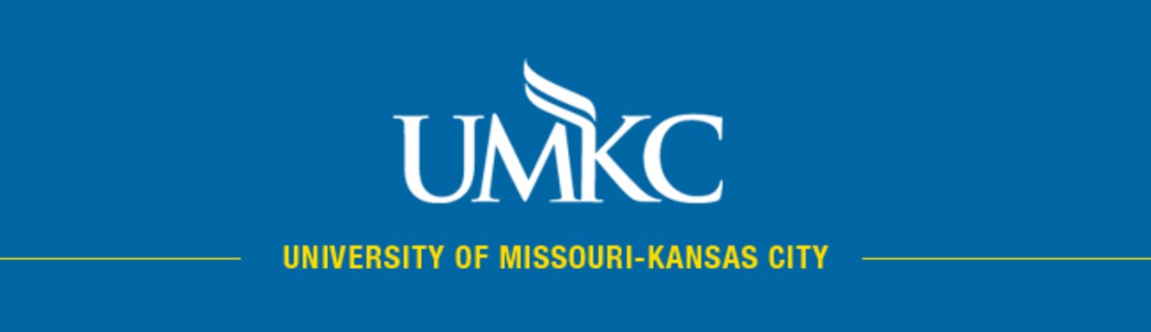 umkc logo with blue background