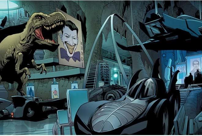 a still image of the Batcave