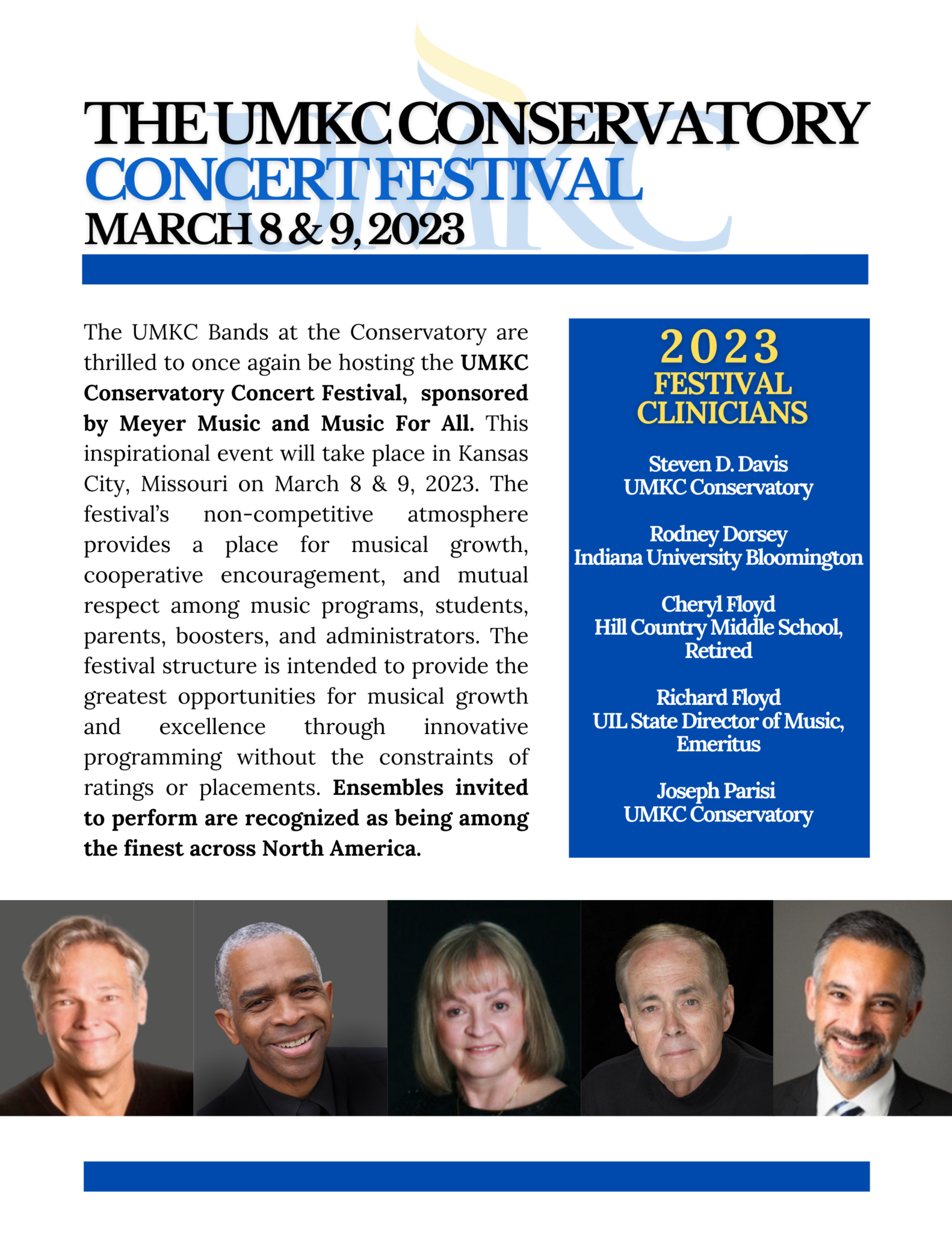 UMKC Conservatory Concert Festival March 8 & 9, 2023 Sponsored by