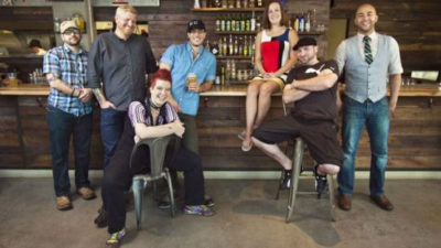 Local bartenders are participating in the Paris of the Plains cocktail festival. From left, Arturo Vera-Felicie of The Farmhouse, Ryan Maybee of Manifesto, Jenn Tosatto of The Rieger Hotel Grill & Exchange, Travis Stewart of Port Fonda, Paige Unger of Michael Smith, Berto Santoro of Extra Virgin and Mark Church of Grunauer.