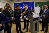 QM Power, Inc. and UMKC School of Computing and Engineering research and development collaboration ribbon cutting ceremony
