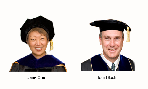 Honorary Degree recipients Jane Chu and Tom Bloch
