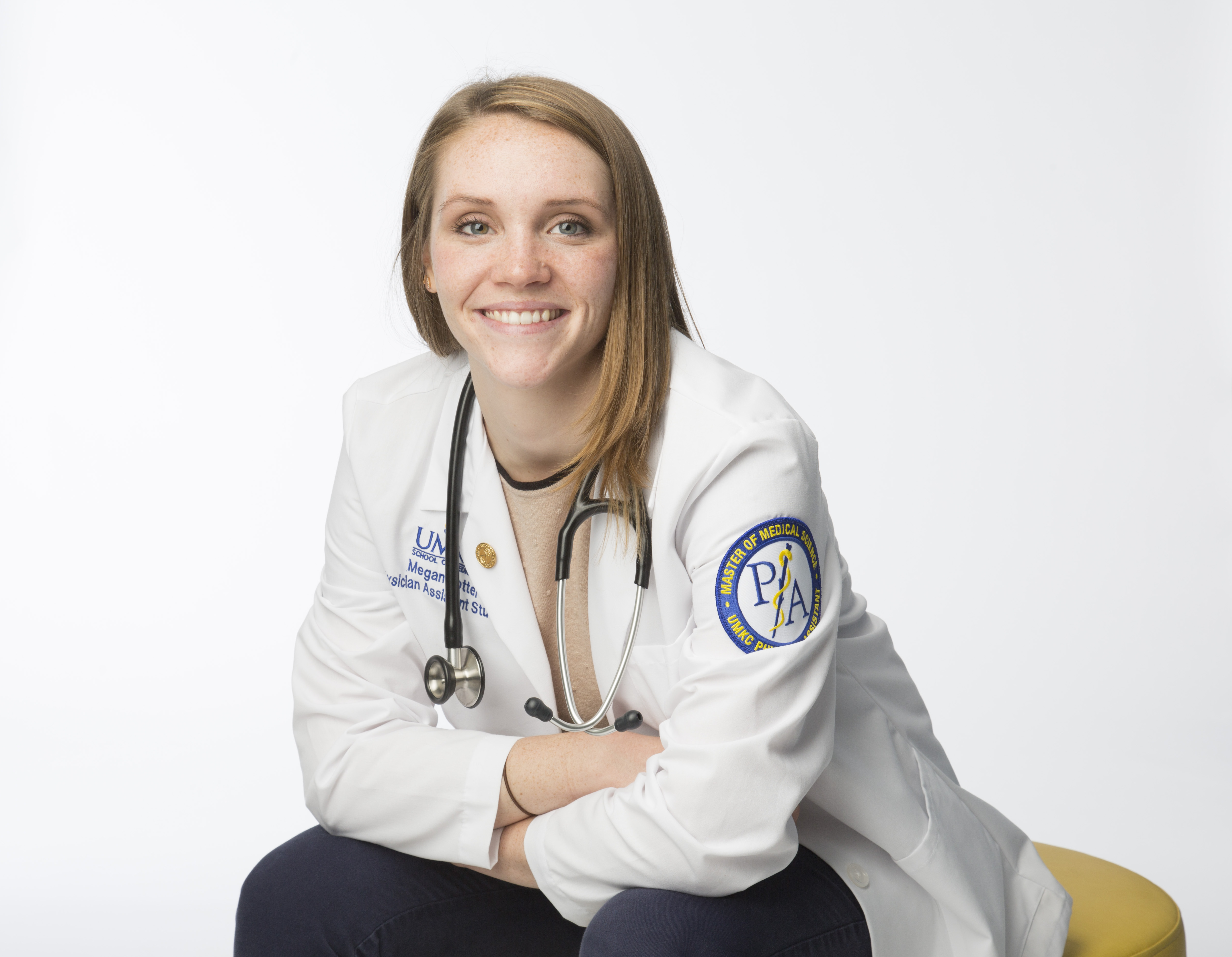 UMKC medical student Megan Hottel seated portrait
