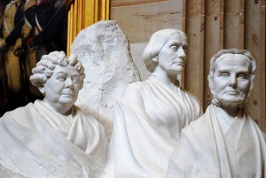 Lucretia Mott, Elizabeth Cady Stanton, & Susan B. Anthony sculpture in the U.S. Capitol rotunda