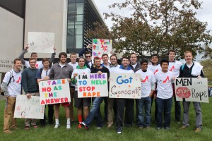 We ended Sexual Assault Awareness Month with Walk A Mile in Her Shoes, a Men's March to end rape and sexual assault.